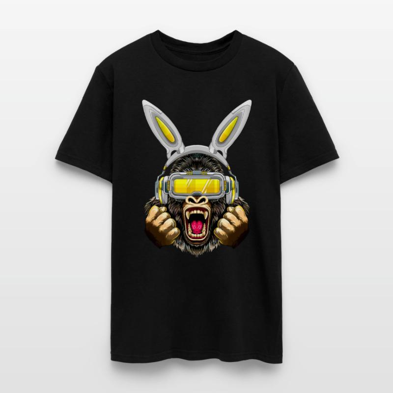 Gorilla With Bunny Ears And VR Glasses Easter Day