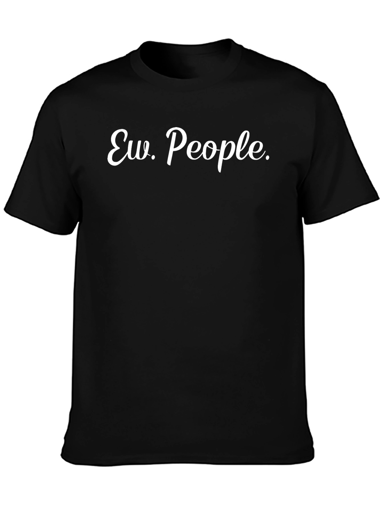 Ew People Black Graphic Tee - Novelty T-Shirt