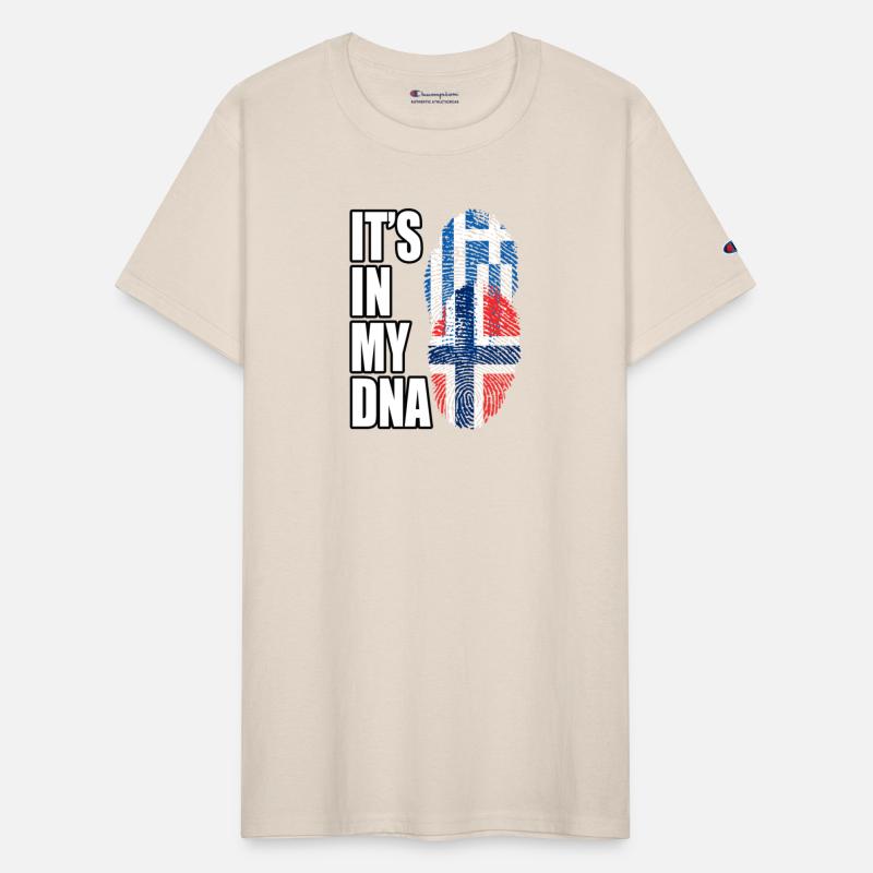 Greek And Norwegian Mix Heritage DNA Flag