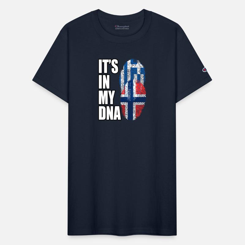 Greek And Norwegian Mix Heritage DNA Flag