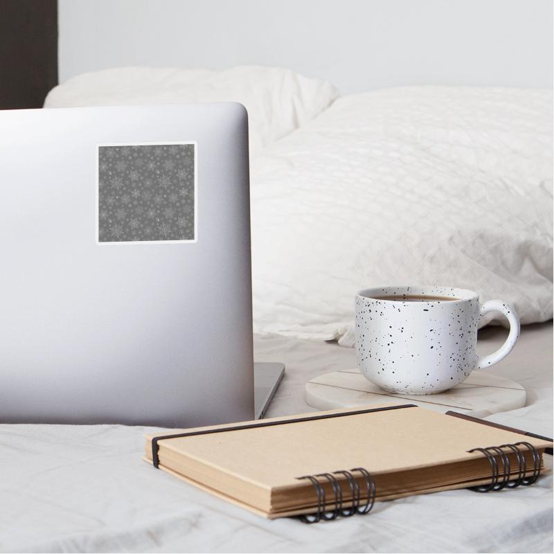 Grey Snowflakes Pattern