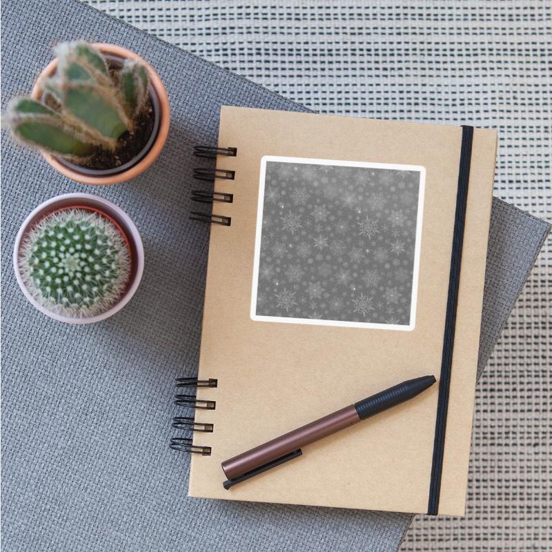 Grey Snowflakes Pattern