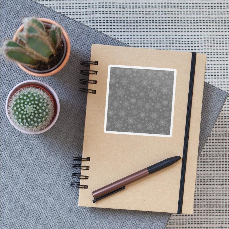 Grey Snowflakes Pattern