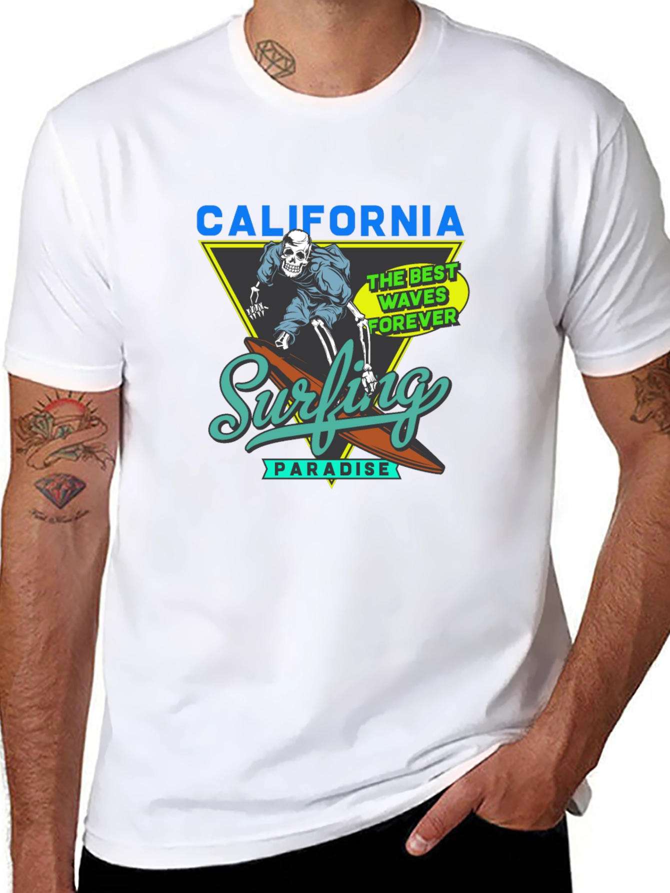 California Surfing Paradise Graphic Tee
