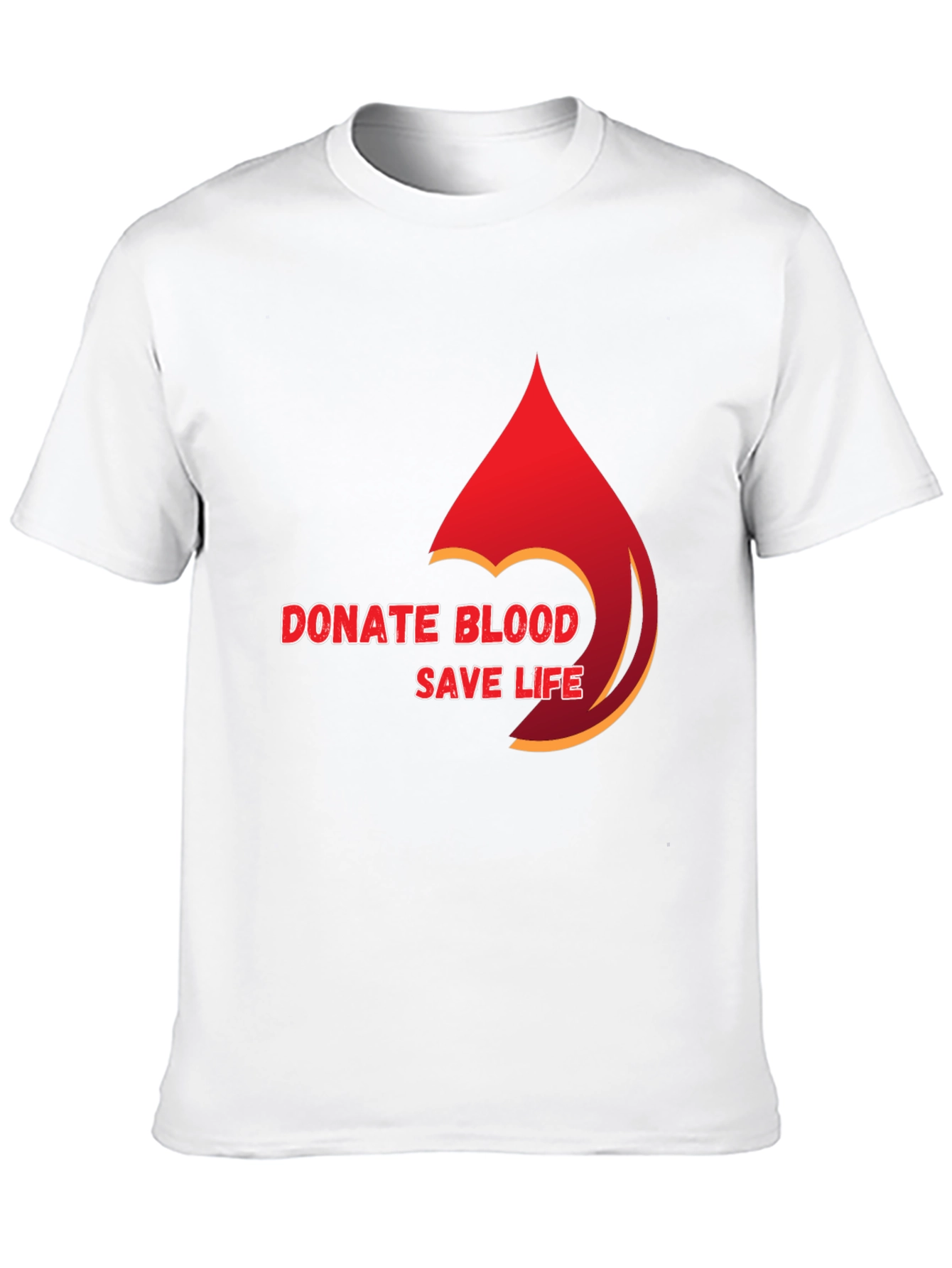Donate Blood Save Life Black Graphic Tee