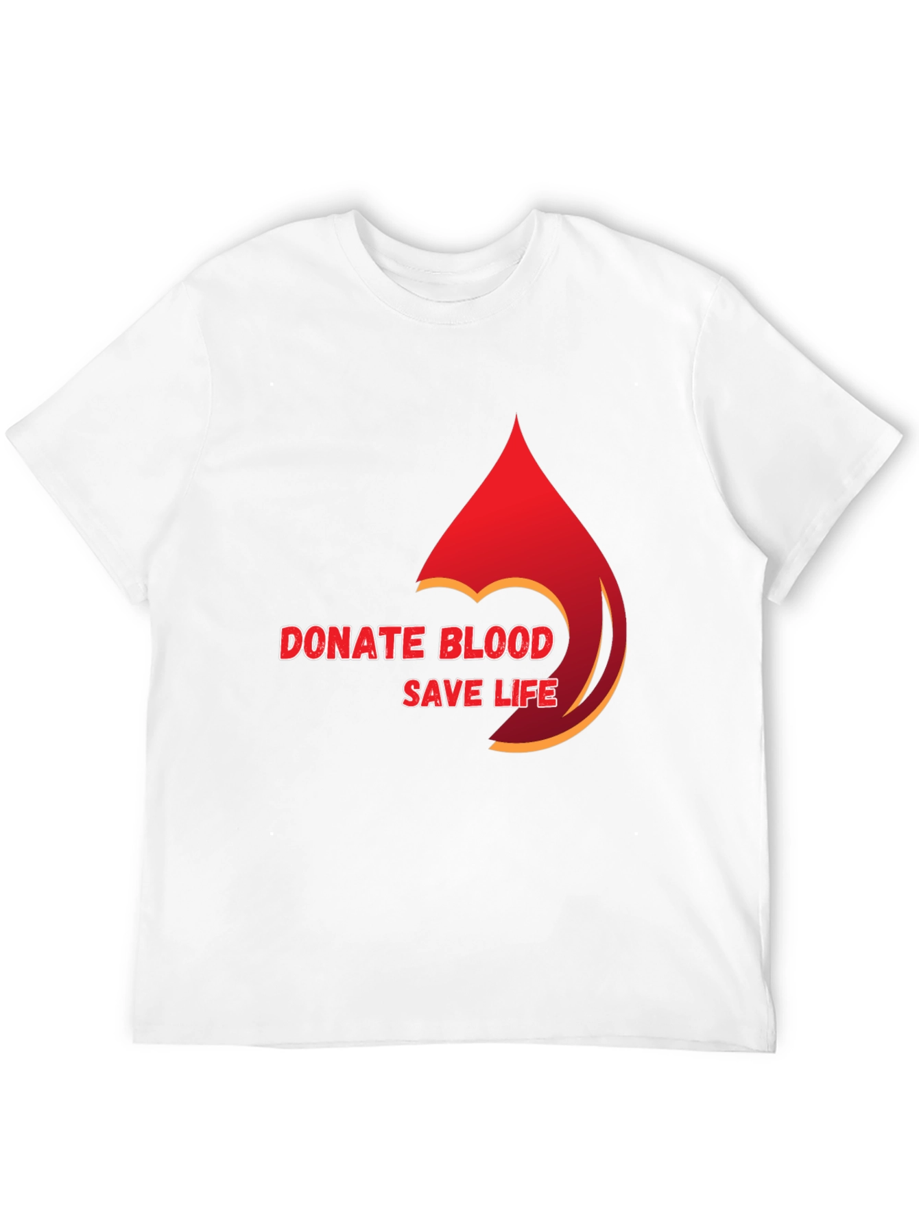 Donate Blood Save Life Black Graphic Tee