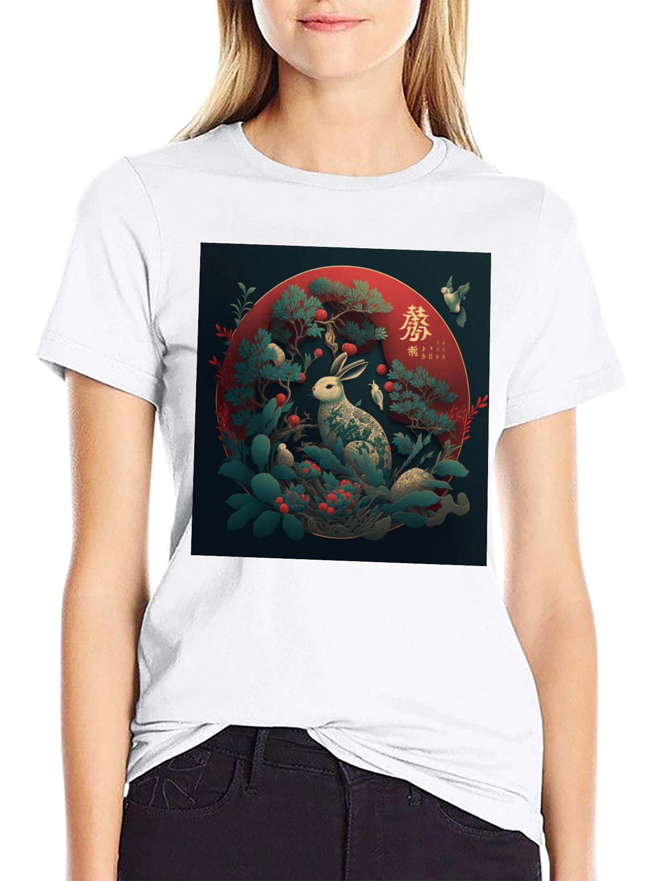 Rabbit Art Graphic Tee