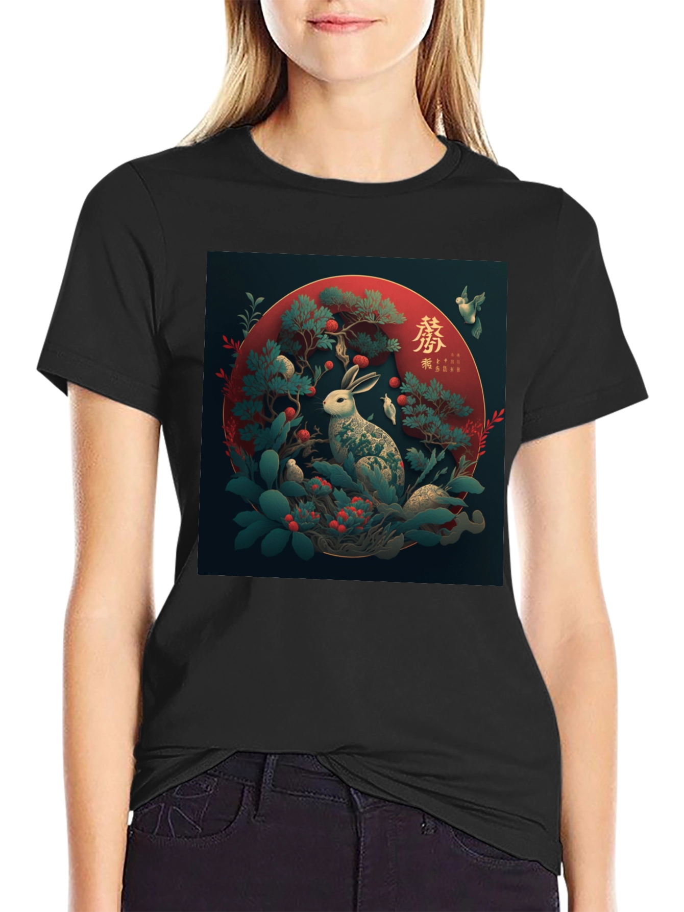 Rabbit Art Graphic Tee