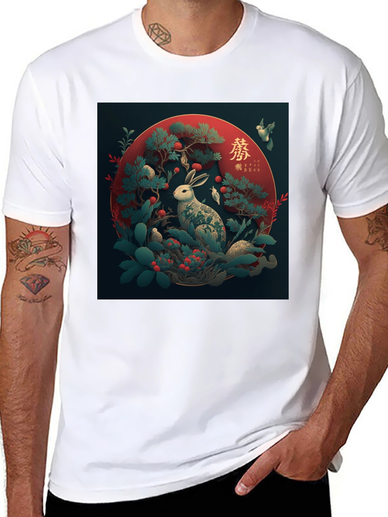 Rabbit Art Graphic Tee