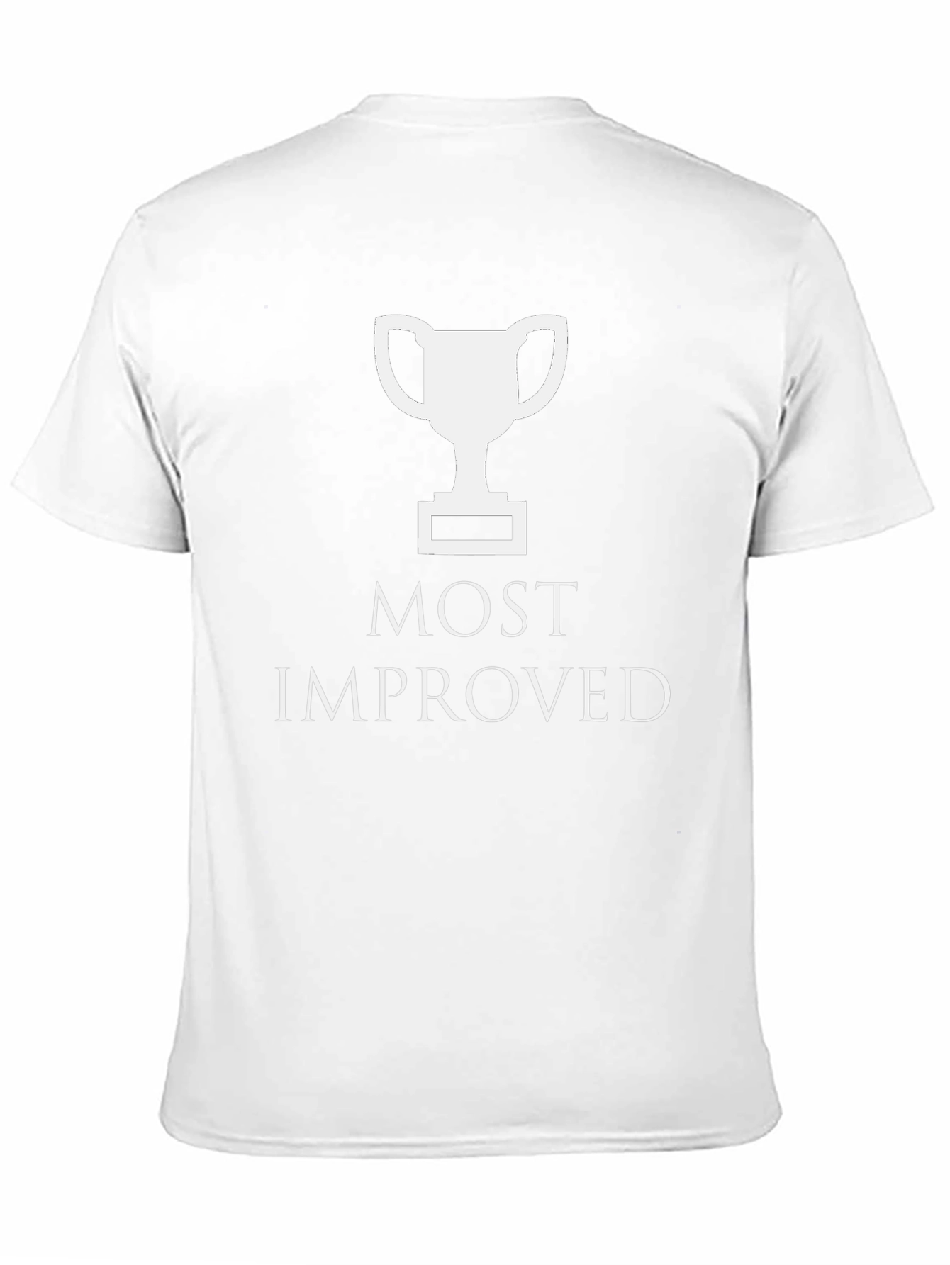 Most Improved Trophy Graphic Tee - Black Cotton T-Shirt