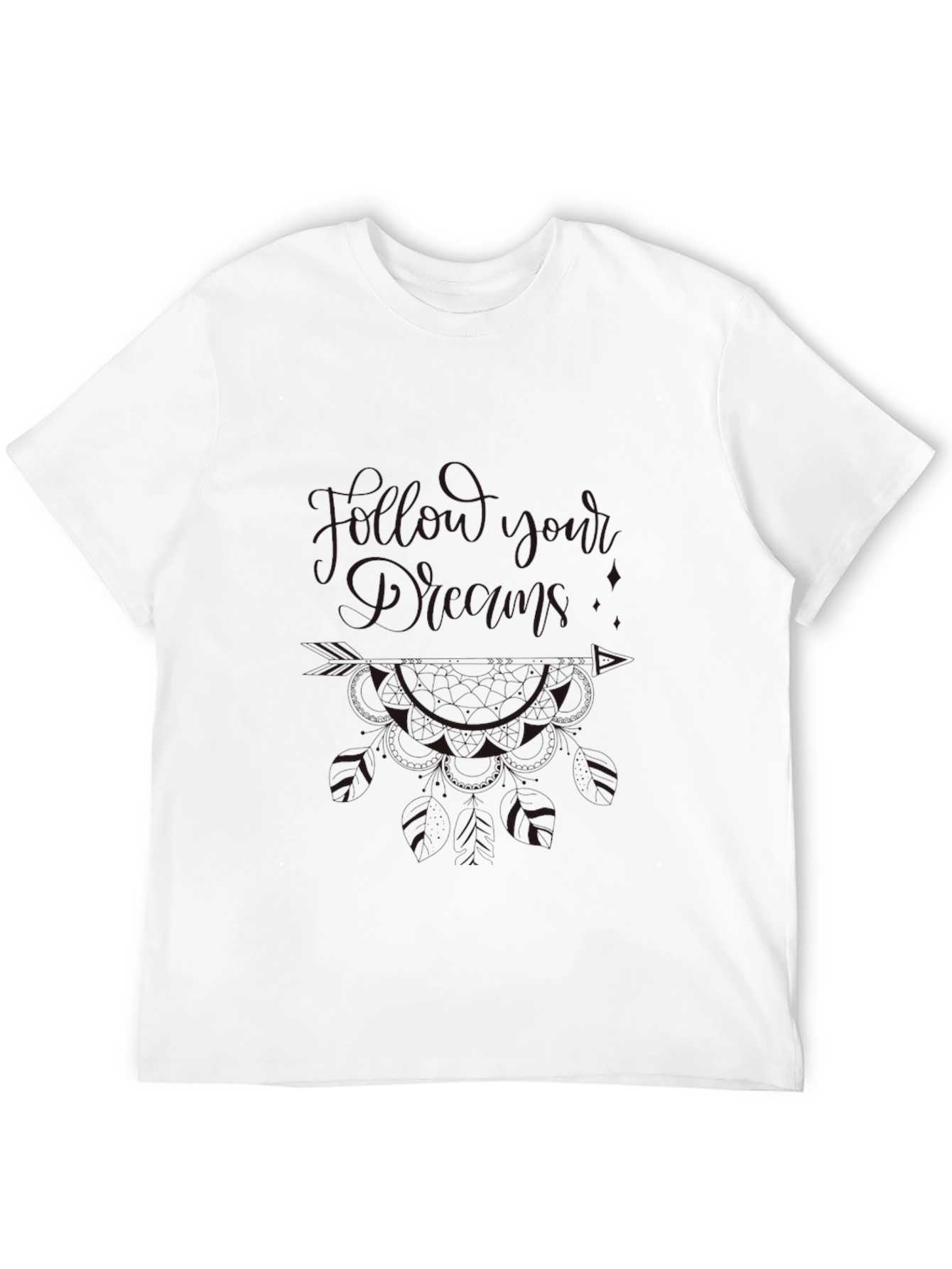 Mens Black Graphic Print Tee