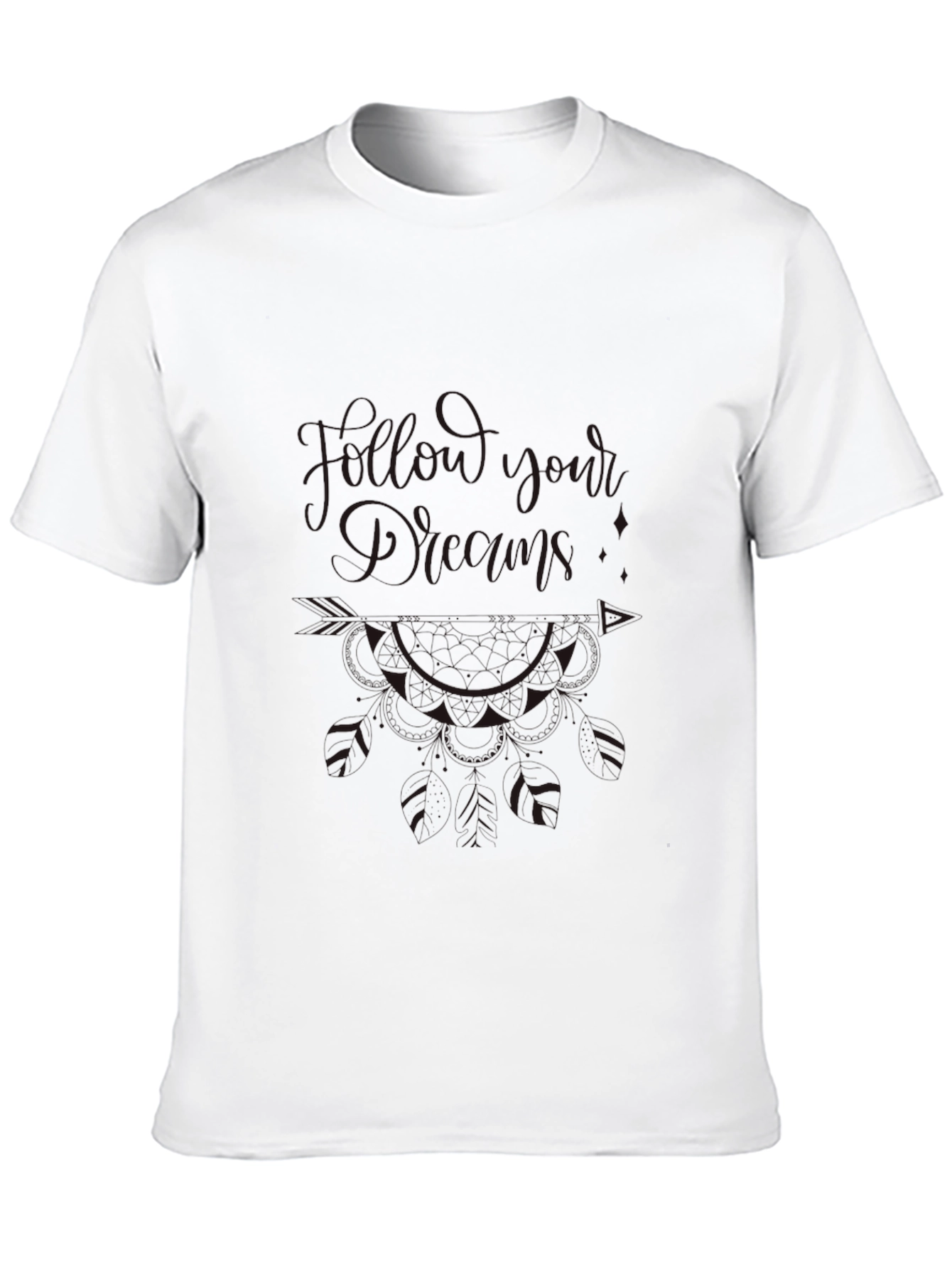 Mens Black Graphic Print Tee
