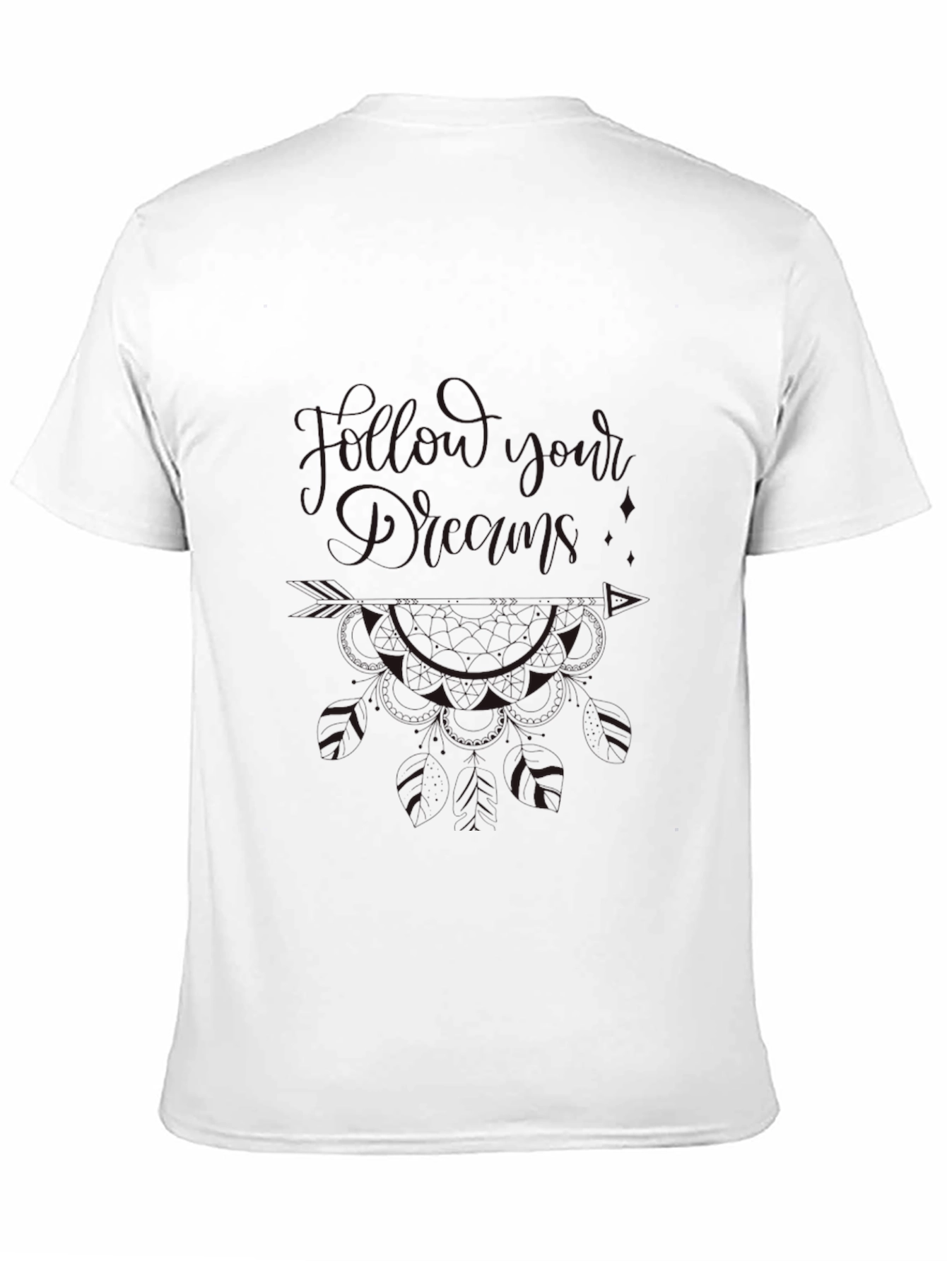Mens Black Graphic Print Tee