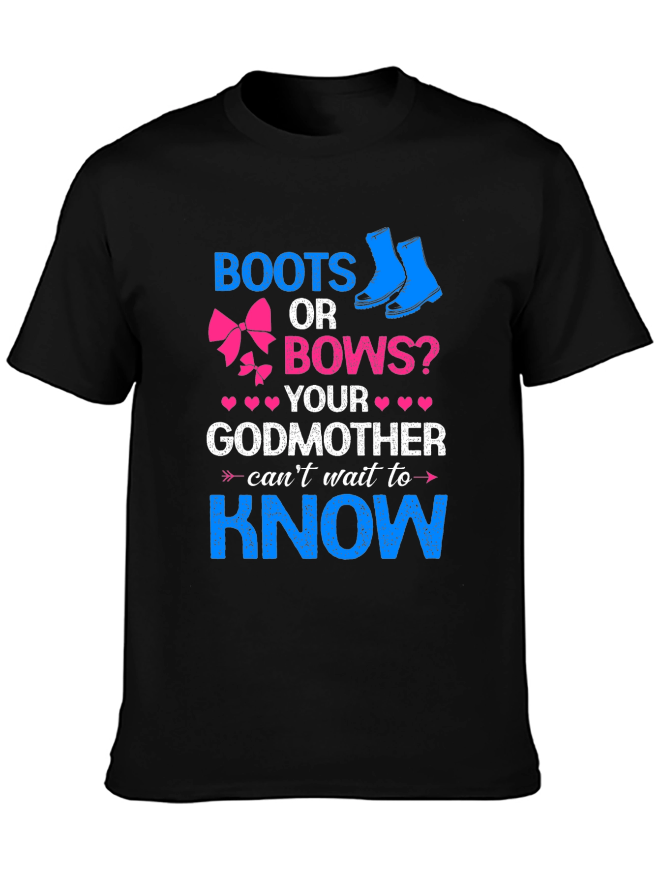 Boots or Bows Gender Reveal T-Shirt