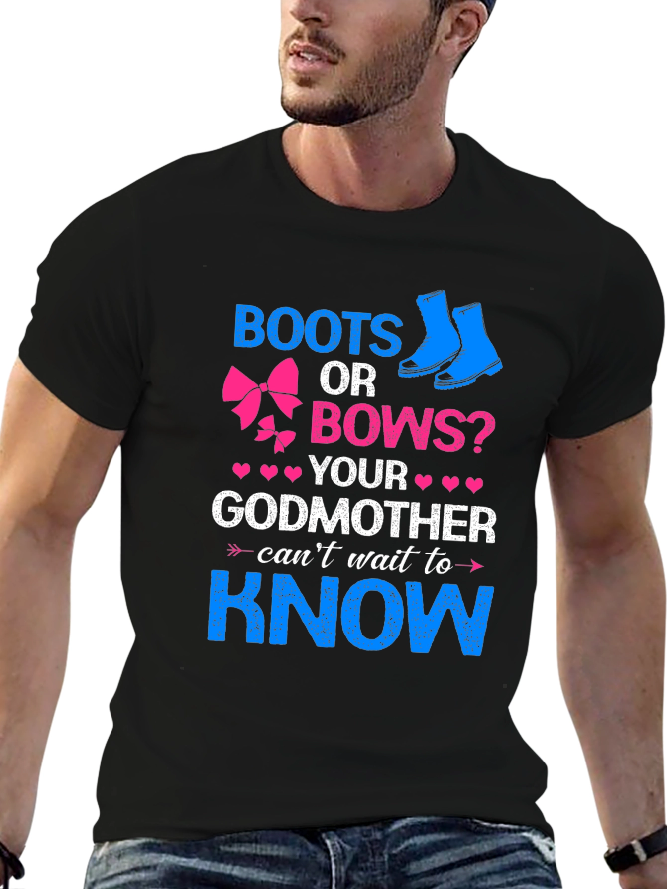 Boots or Bows Gender Reveal T-Shirt