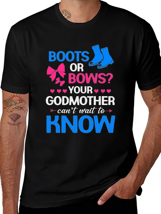 Boots or Bows Gender Reveal T-Shirt
