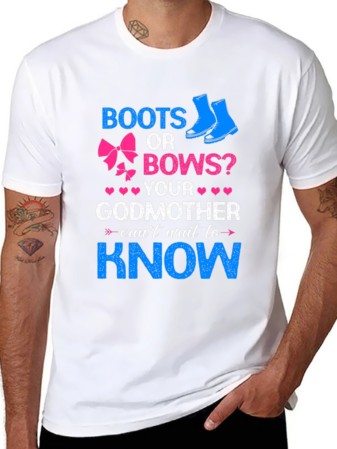 Boots or Bows Gender Reveal T-Shirt