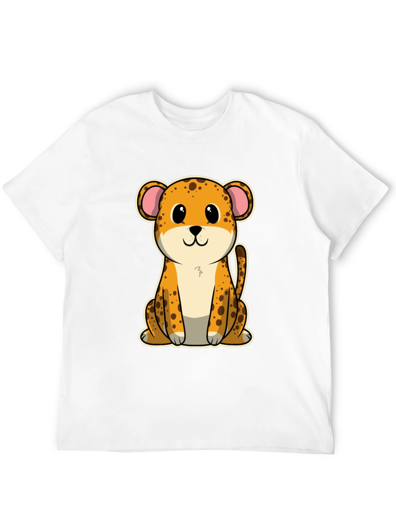 Cute Cartoon Leopard Graphic T-Shirt