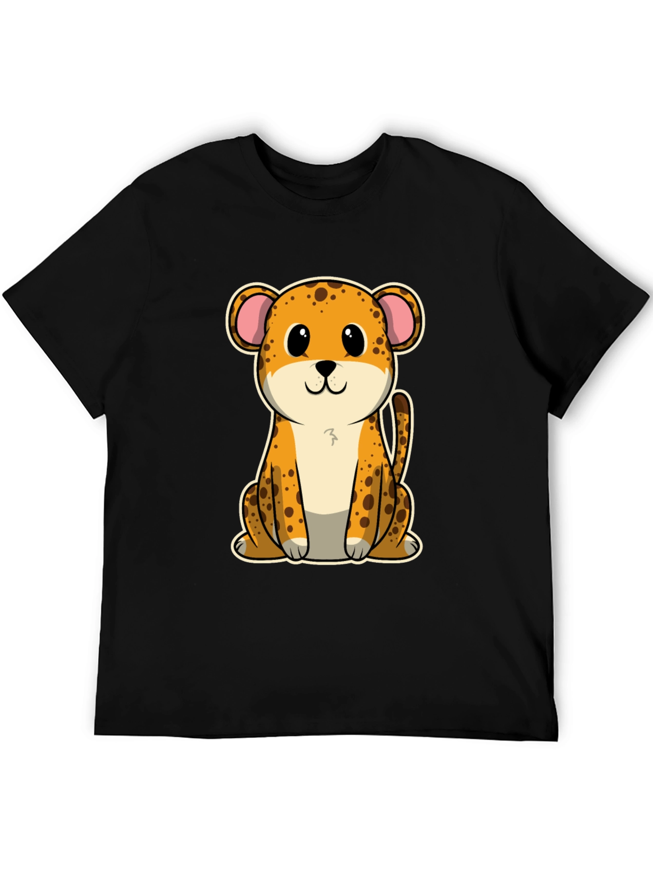 Cute Cartoon Leopard Graphic T-Shirt