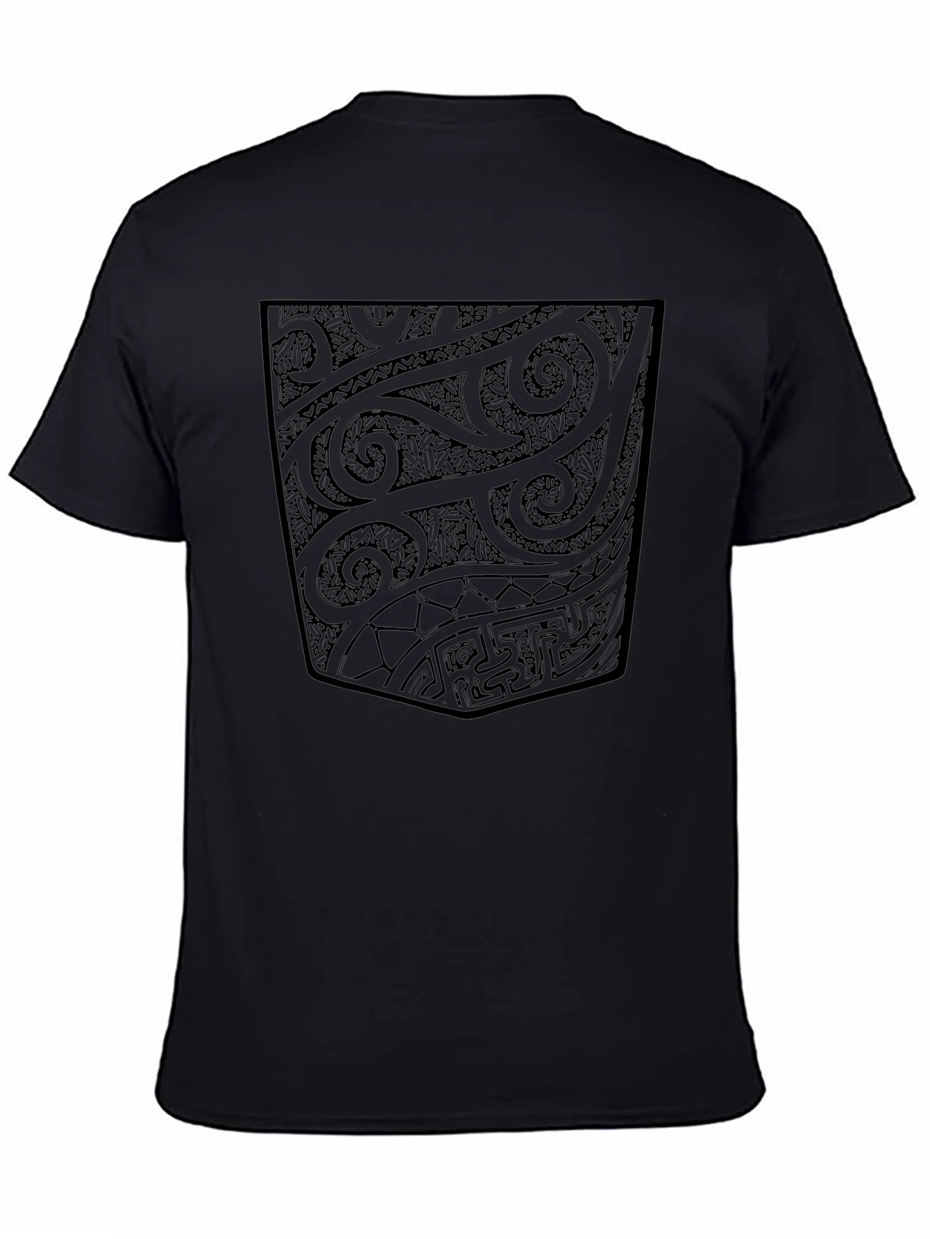Stylish Black Tribal Pattern Tee