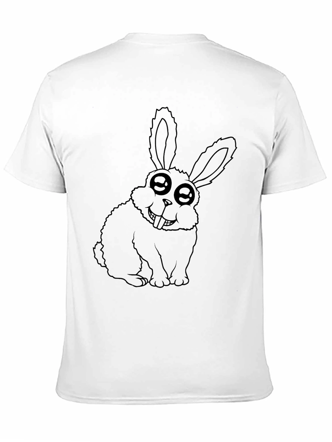 Funny Rabbit Graphic Black T-Shirt