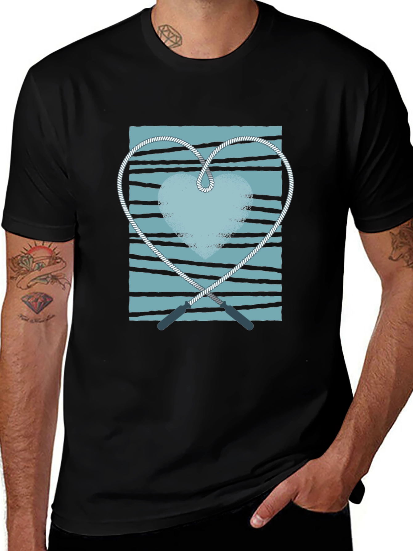 Jump Rope Heart Graphic Tee