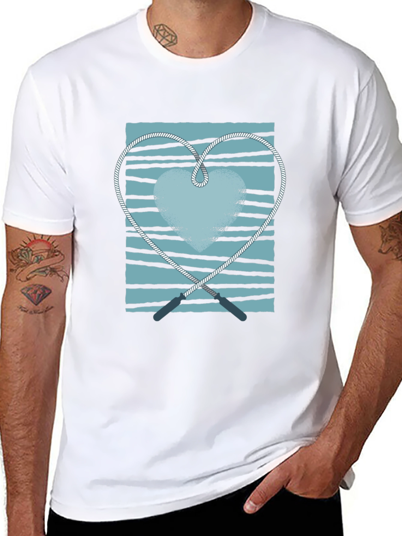Jump Rope Heart Graphic Tee