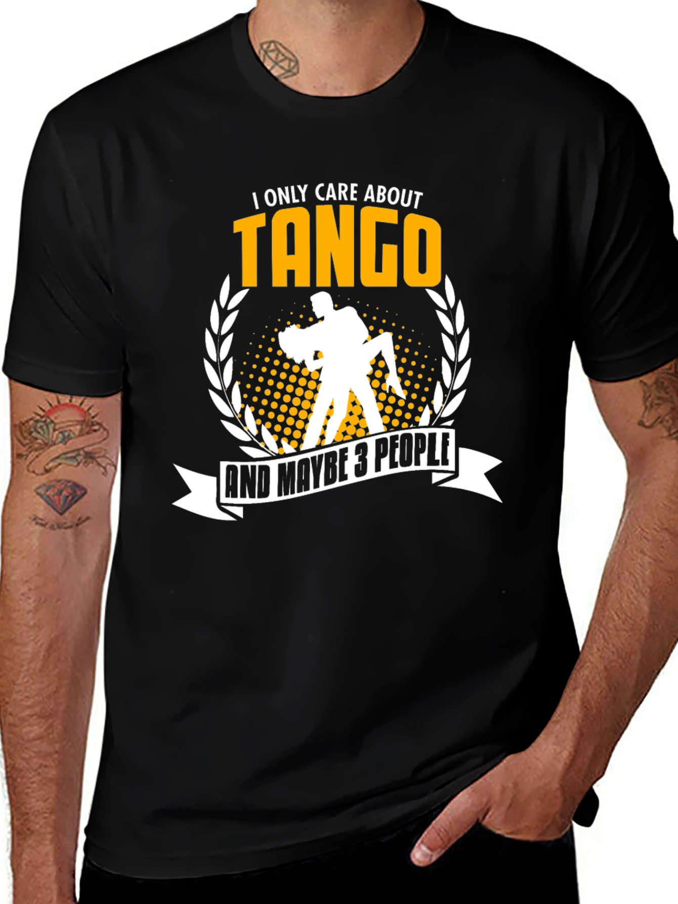 I Only Care About Tango Black T-Shirt