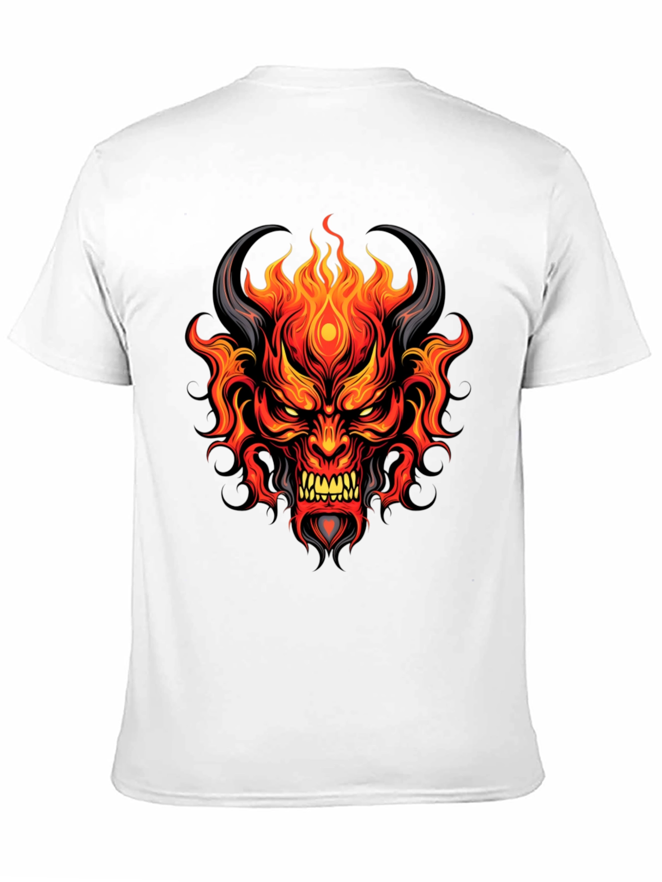 Fiery Demon Graphic T-Shirt - Bold & Unique Design
