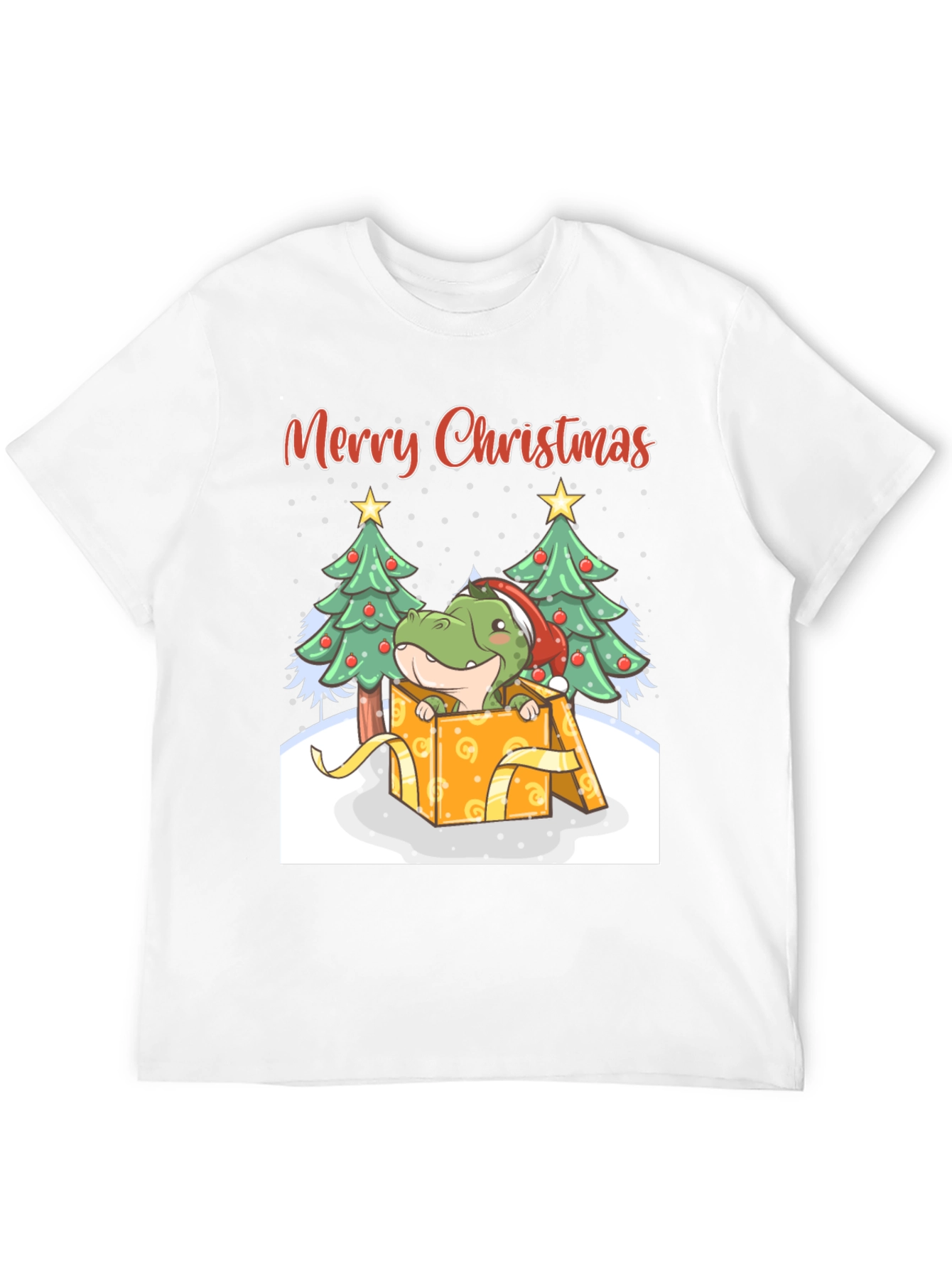 Merry Christmas Dinosaur T-Shirt - Holiday Gift