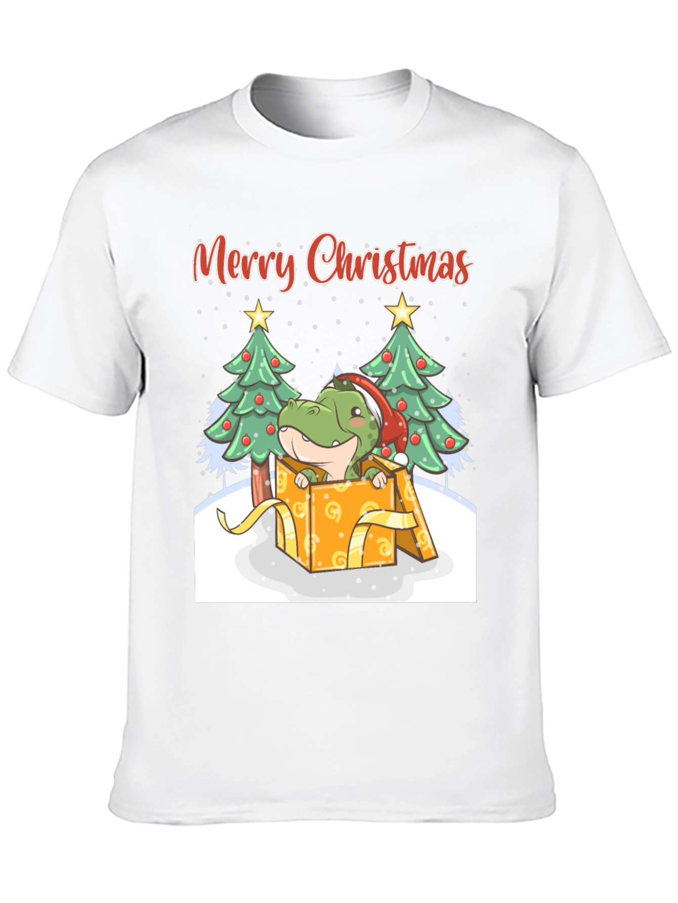 Merry Christmas Dinosaur T-Shirt - Holiday Gift