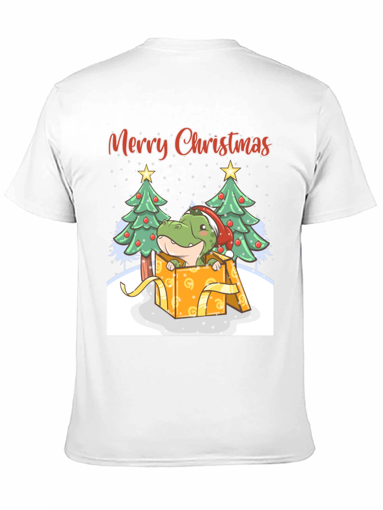 Merry Christmas Dinosaur T-Shirt - Holiday Gift