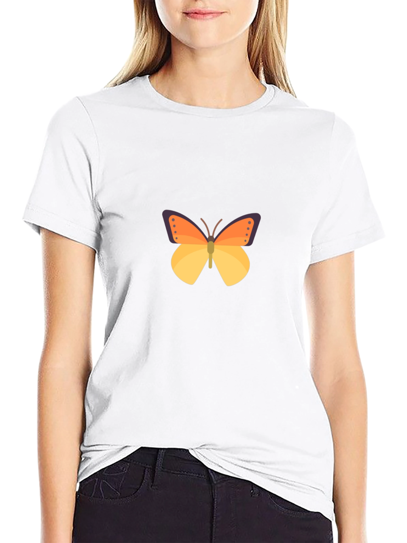 Butterfly Graphic Black T-Shirt