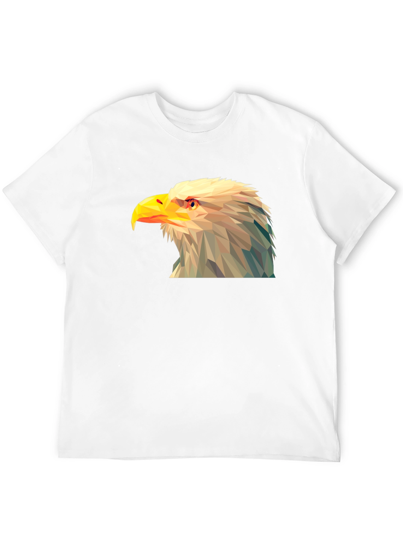 Geometric Eagle Graphic Tee - Black