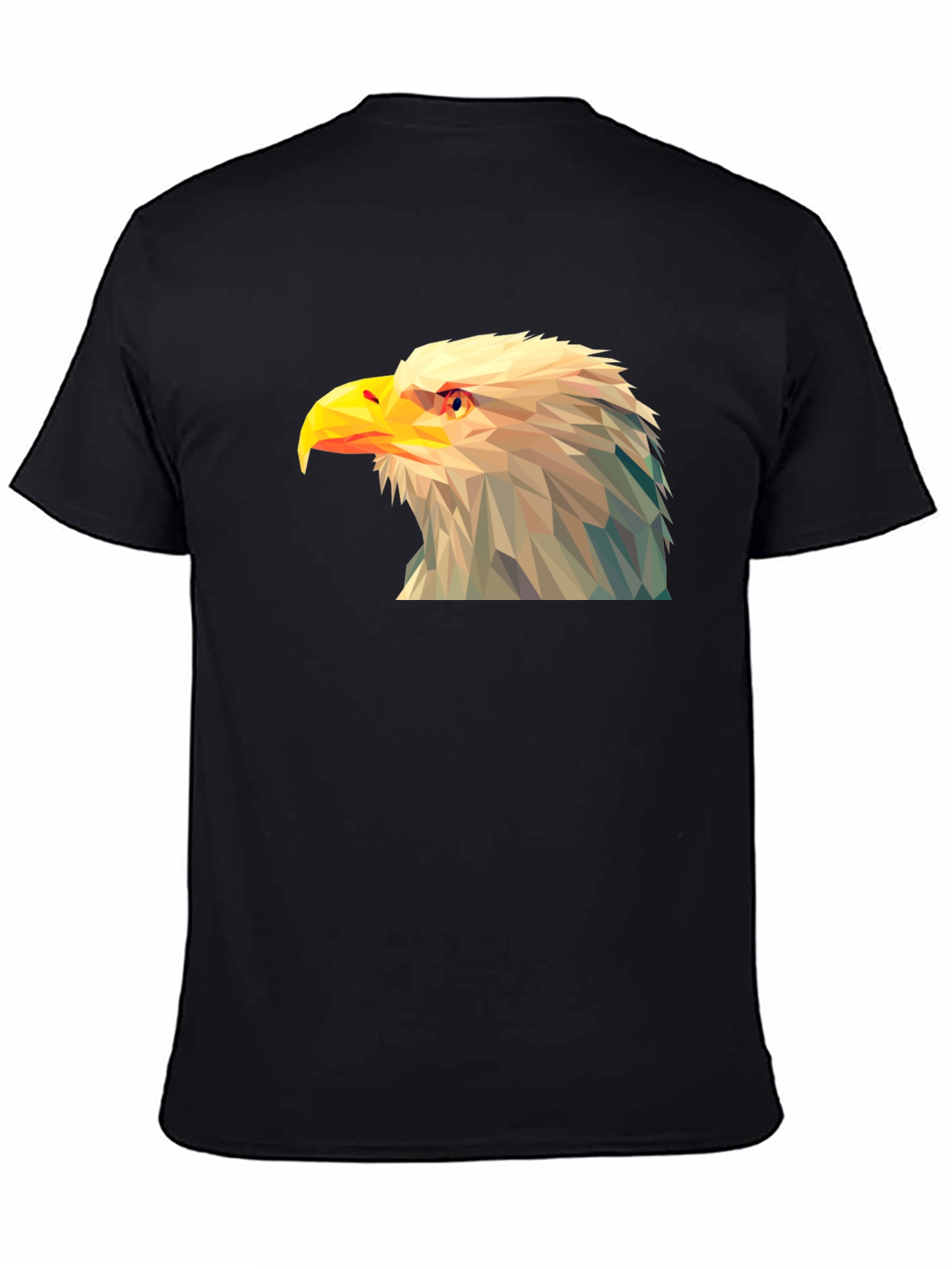 Geometric Eagle Graphic Tee - Black