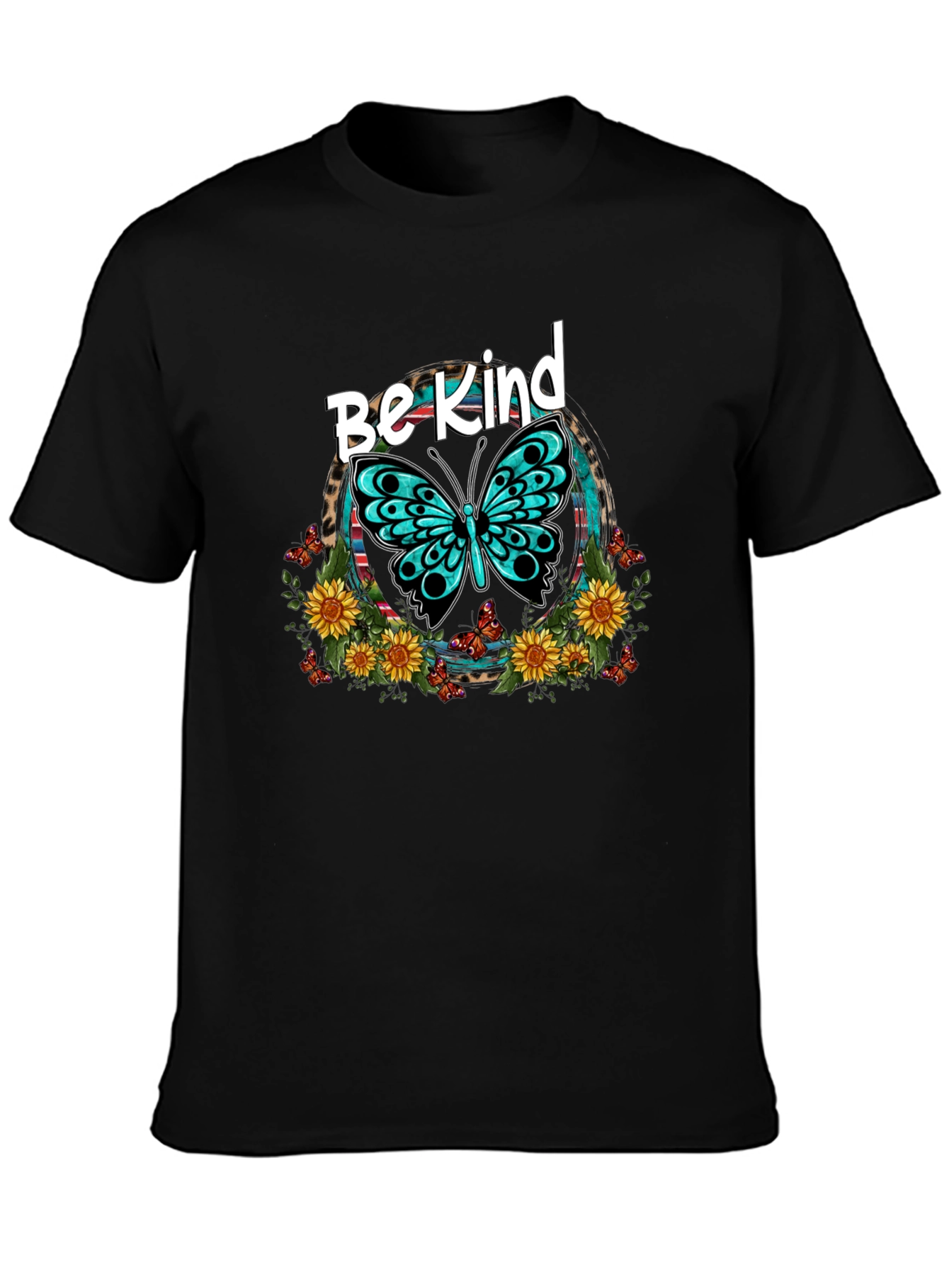Be Kind Butterfly Graphic Tee - Unisex Black T-Shirt