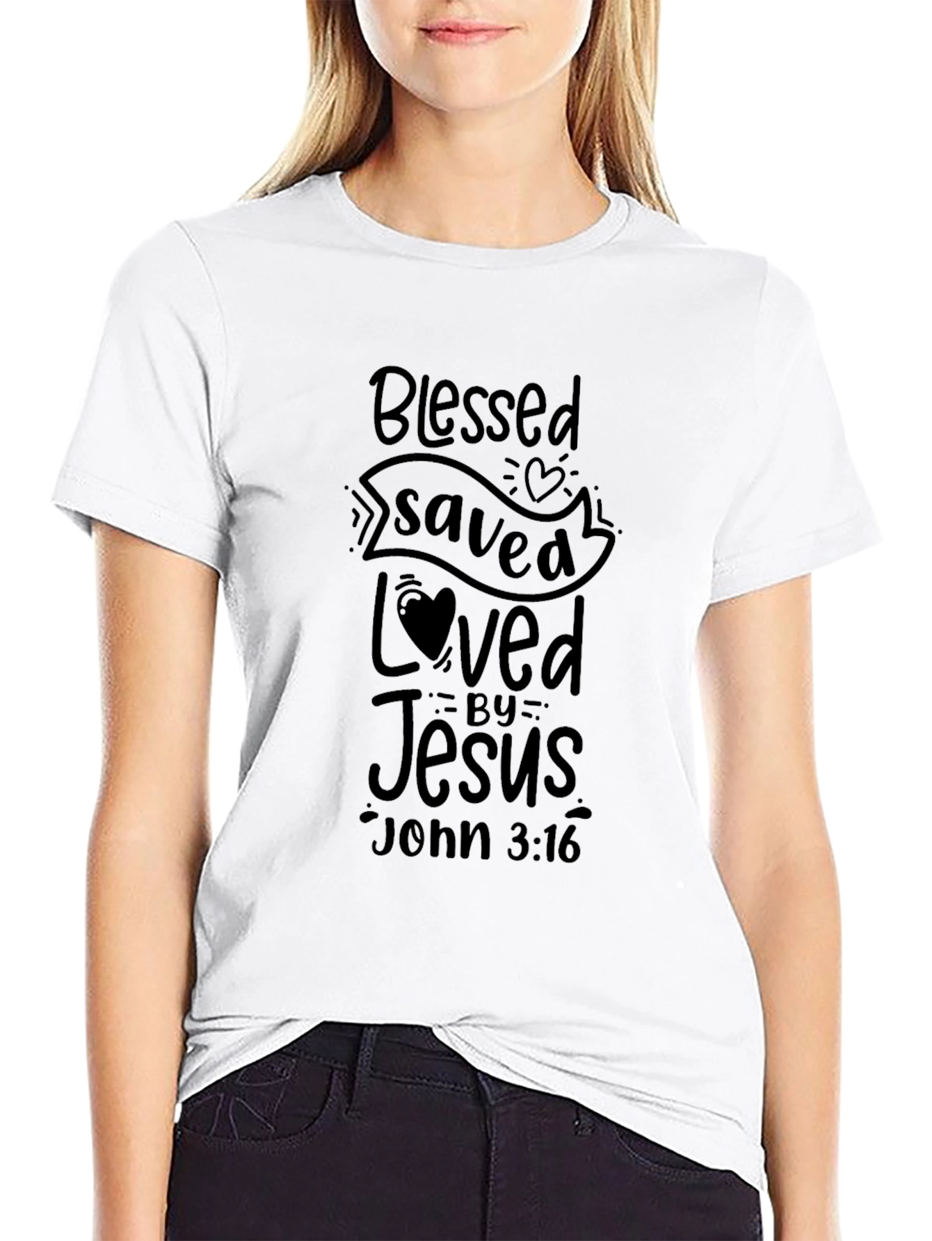 Blessed Saved Loved by Jesus T-Shirt