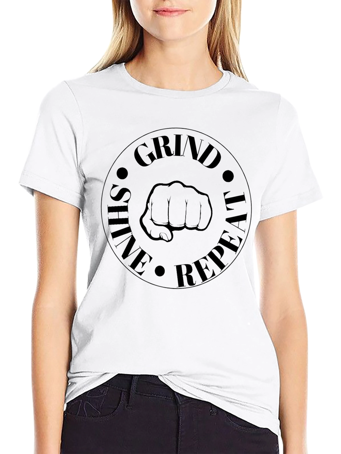 Grind Shine Repeat T-Shirt - Motivational Tee