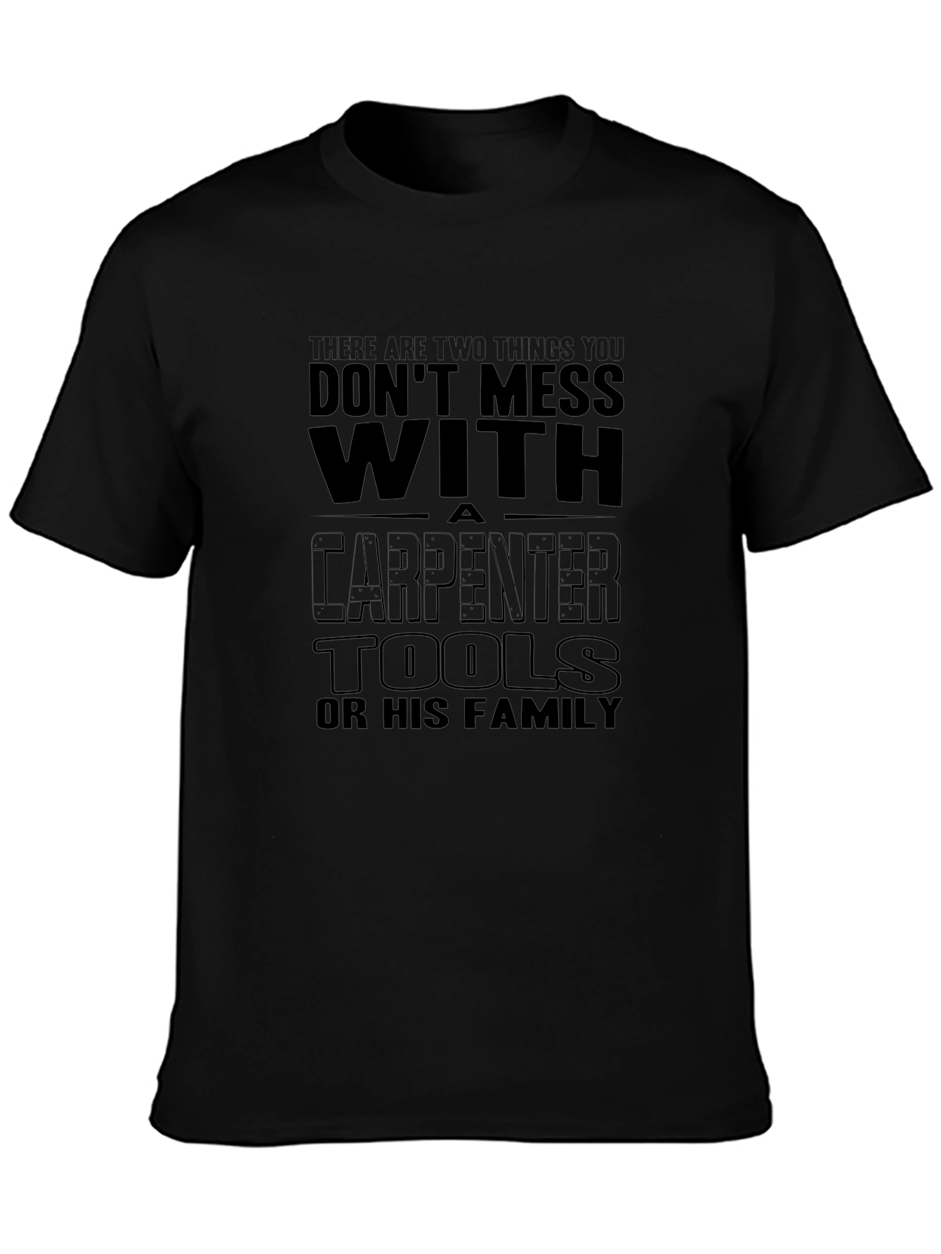 Carpenter Tools & Family T-Shirt - Black