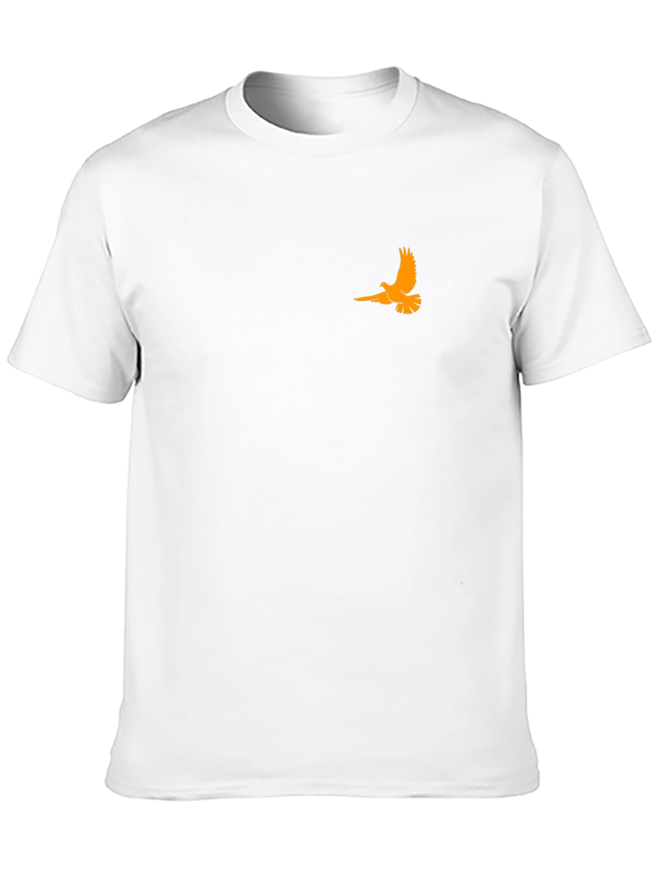 Black T-Shirt with Orange Bird Design