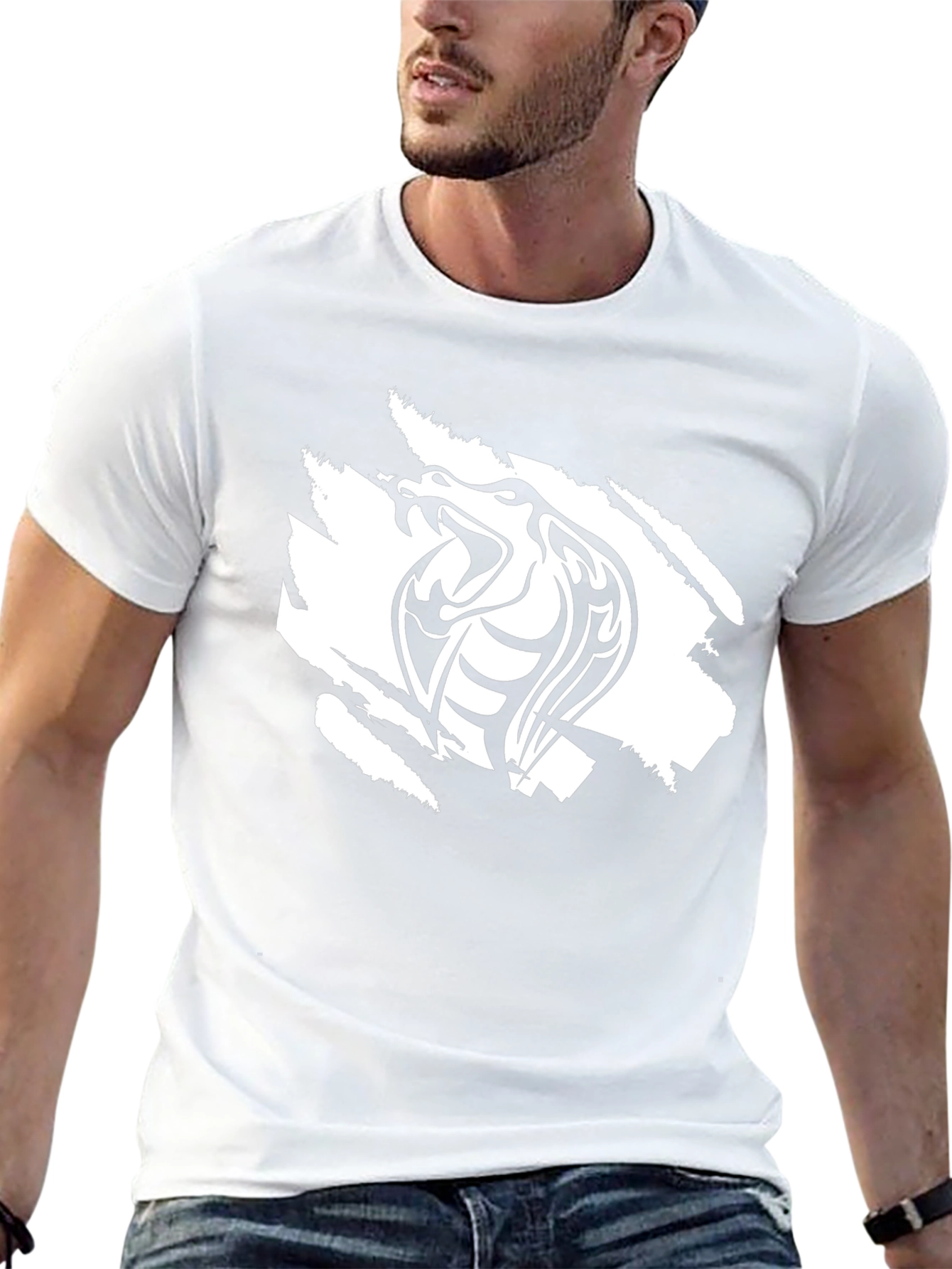 Black Cobra Graphic Tee - Stylish Mens T-Shirt