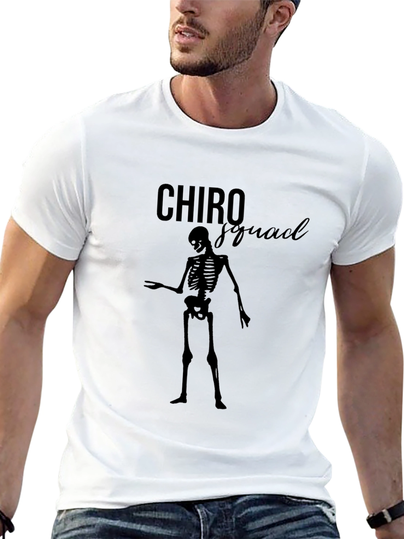 Chiro Squad Skeleton Graphic Tee - Black