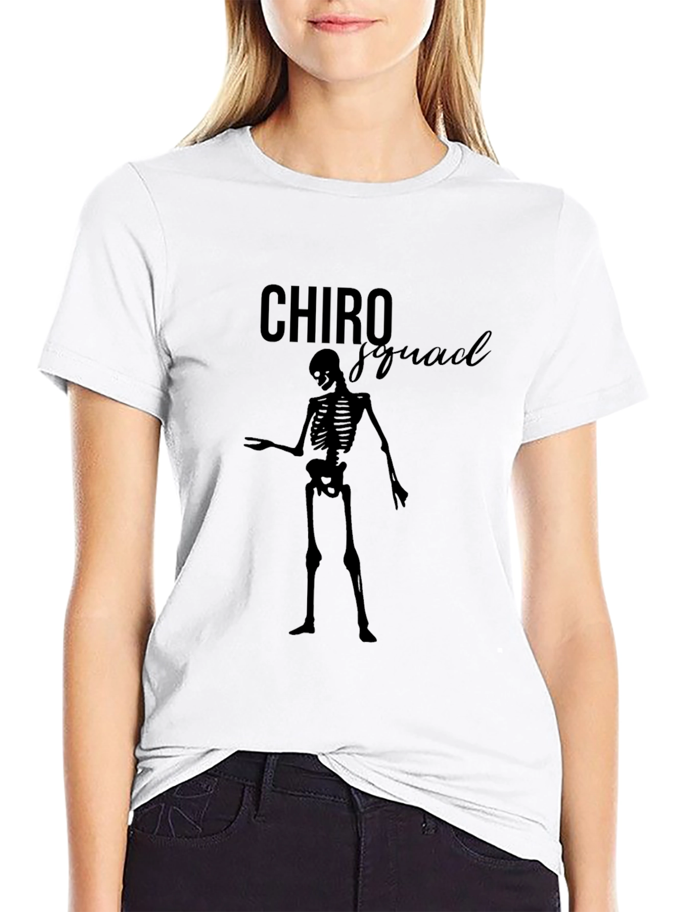 Chiro Squad Skeleton Graphic Tee - Black