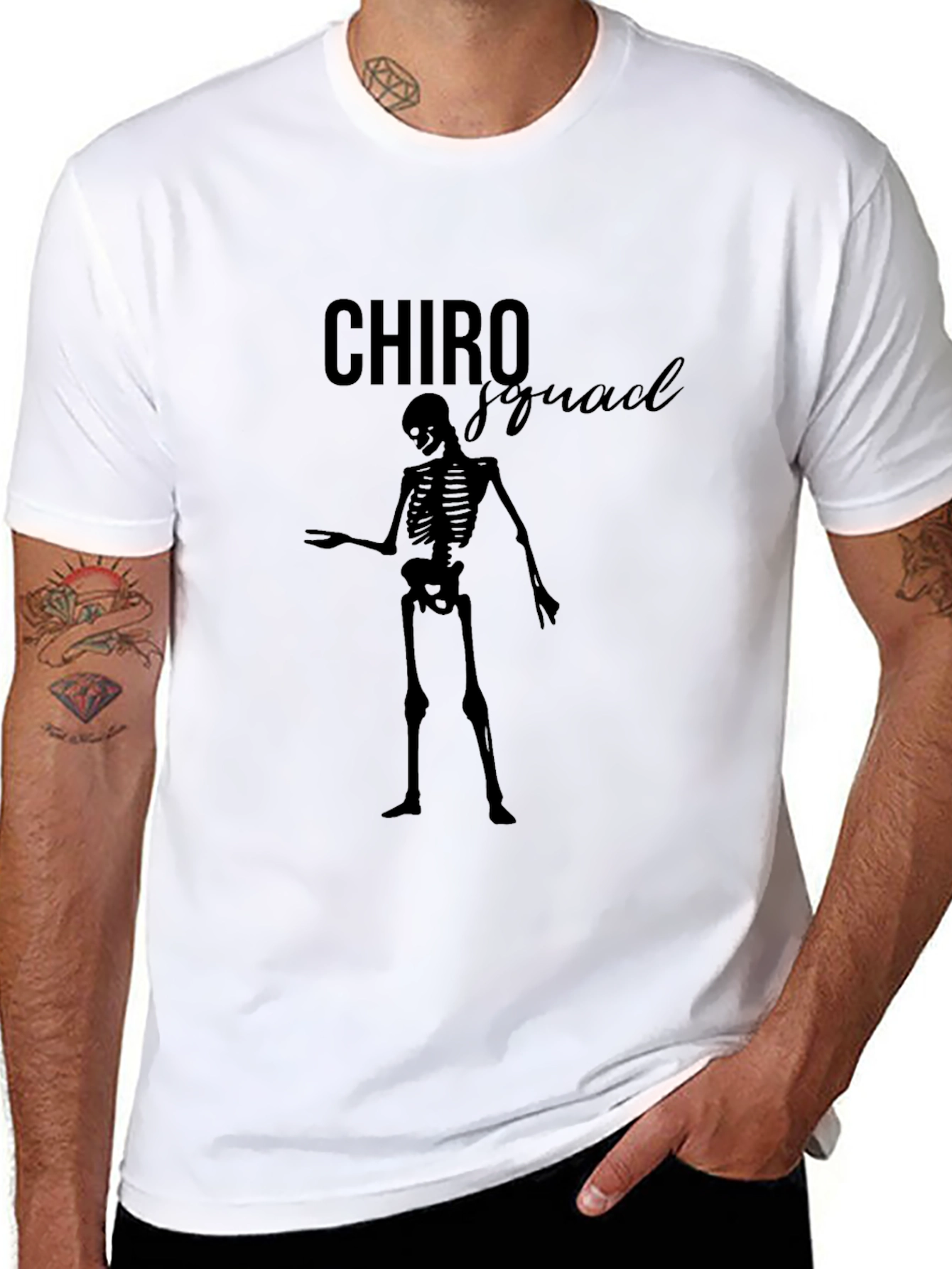 Chiro Squad Skeleton Graphic Tee - Black