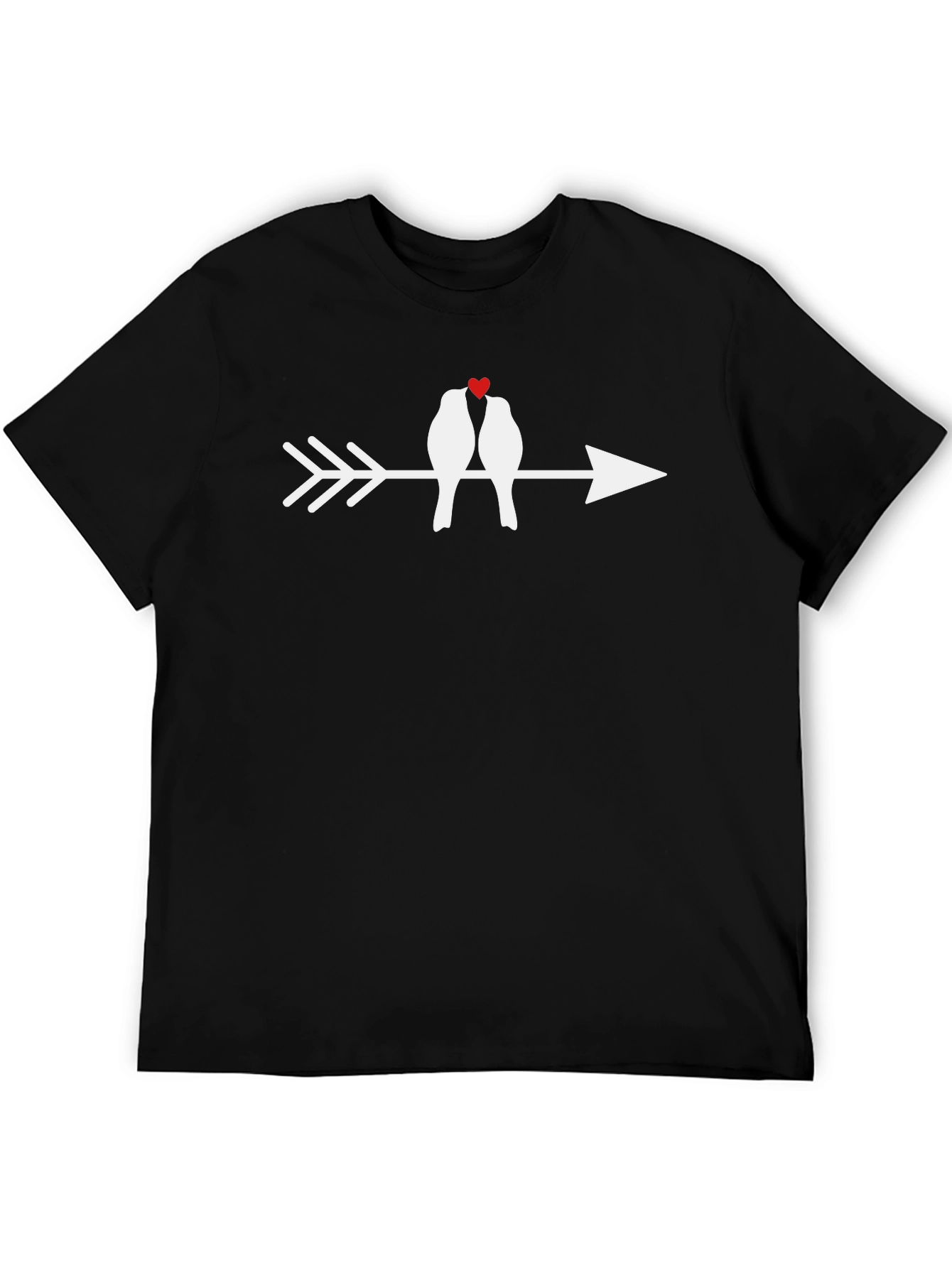 Love Birds Arrow Tee - Romantic Graphic T-Shirt