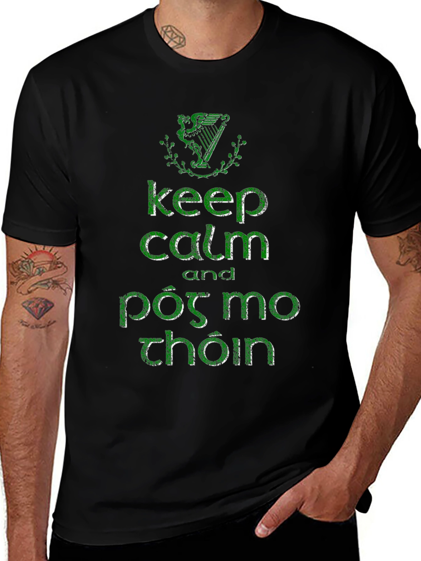 Keep Calm & Póg Mo Thóin Black T-Shirt