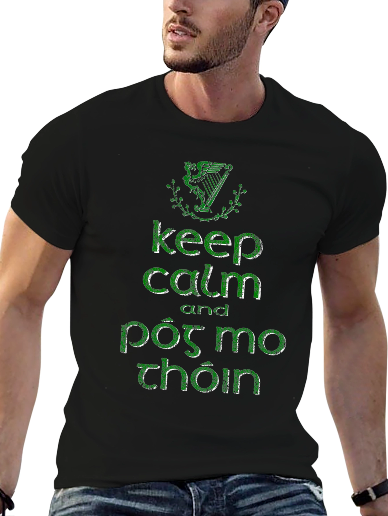 Keep Calm & Póg Mo Thóin Black T-Shirt