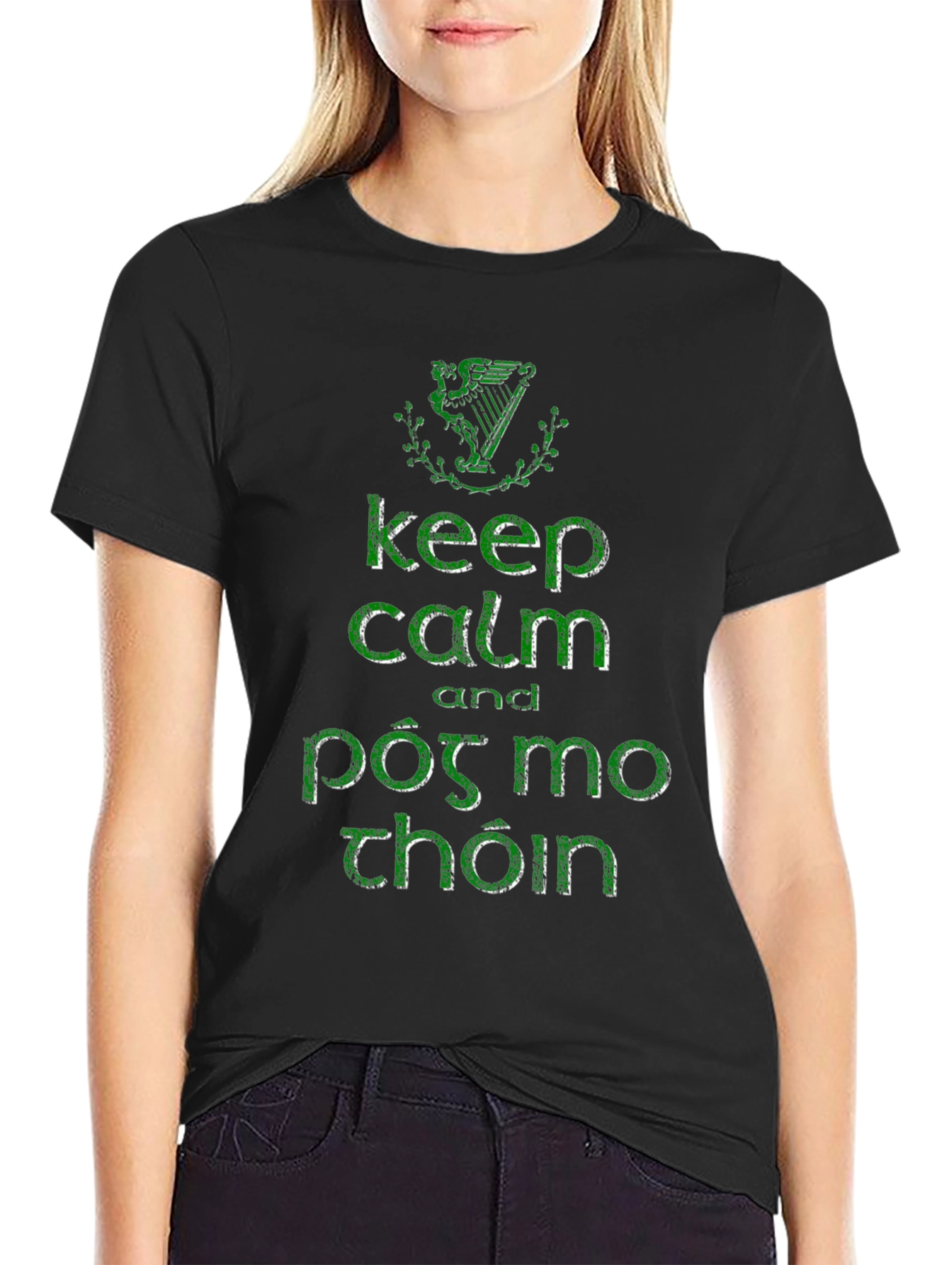 Keep Calm & Póg Mo Thóin Black T-Shirt