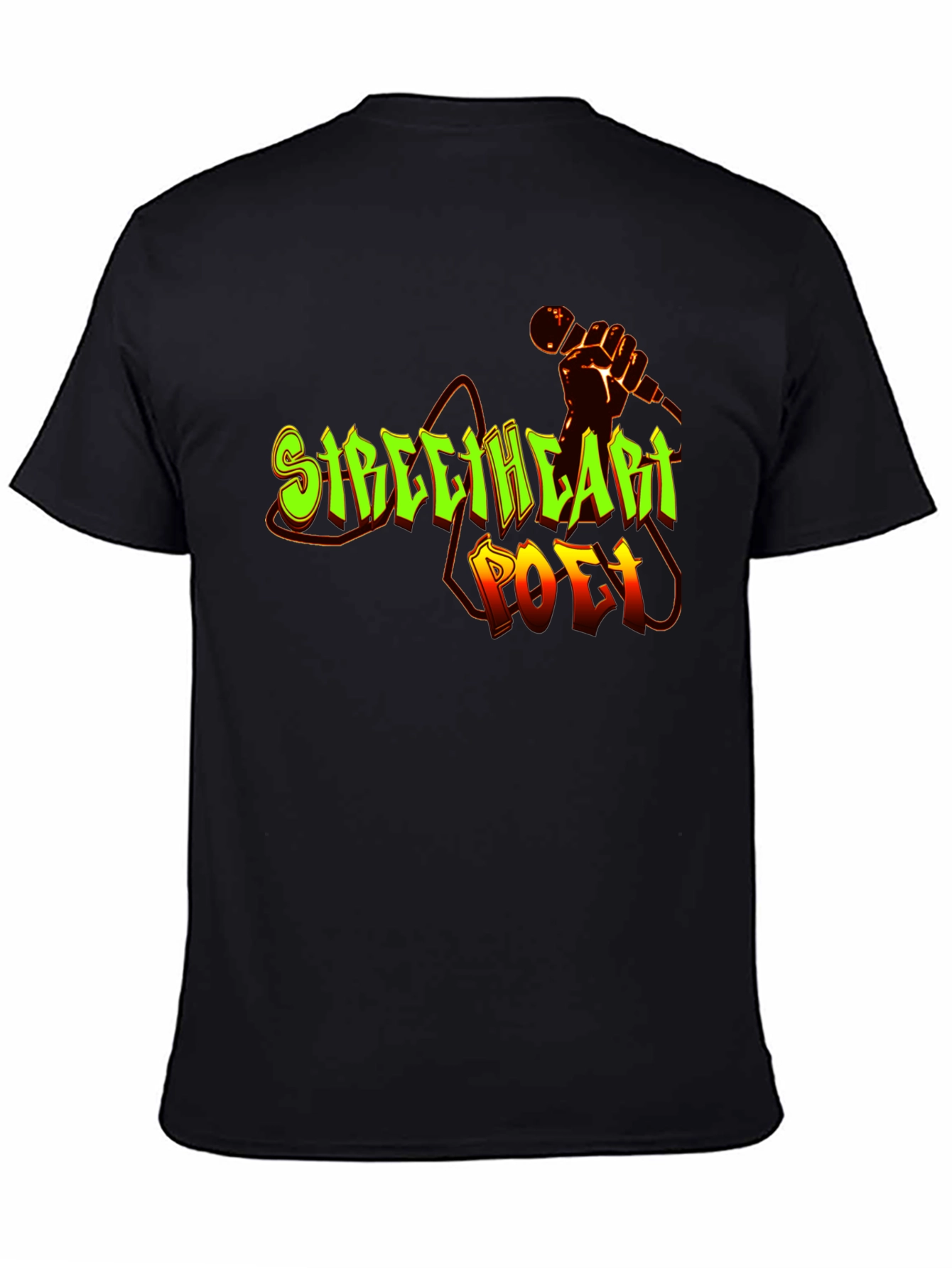 Streetheart Poet Black Graphic T-Shirt