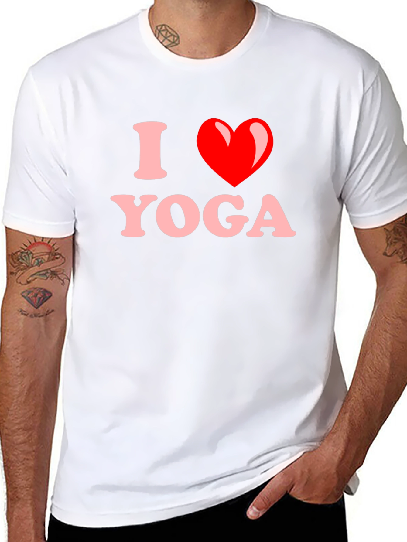 I Heart Yoga T-Shirt - Black Cotton Tee